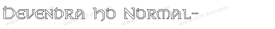 Devendra Ho Normal字体转换